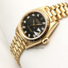 Rolex Lady DateJust 69178 18K Yellow Gold Black Diamond Dial Second Hand Watch Collectors 3