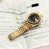 Rolex Lady DateJust 69178 18K Yellow Gold Black Diamond Dial Second Hand Watch Collectors 7