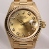 Rolex Lady DateJust 69178 18K Yellow Gold Champagne Diamond Dial R45 Second Hand Watch Collectors 2