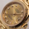 Rolex Lady DateJust 69178 18K Yellow Gold Champagne Diamond Dial R45 Second Hand Watch Collectors 4