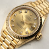 Rolex Lady DateJust 69178 18K Yellow Gold Champagne Diamond Dial Second Hand Watch Collectors 4