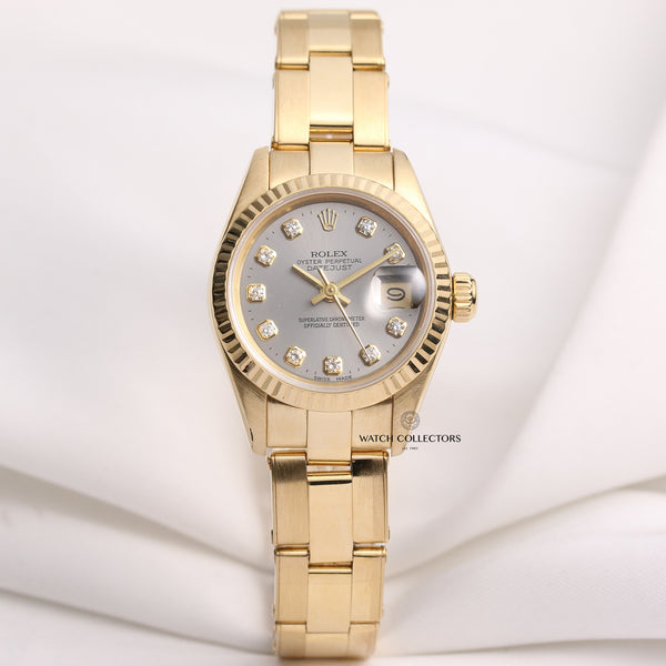 Rolex-Lady-DateJust-69178-18K-Yellow-Gold-Diamond-Dial-Second-Hand-Watch-Collectors-1-1