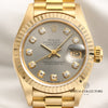 Rolex Lady DateJust 69178 18K Yellow Gold Grey Diamond Dial Second Hand Watch Collectors 2