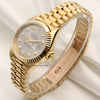Rolex Lady DateJust 69178 18K Yellow Gold Grey Diamond Dial Second Hand Watch Collectors 3