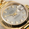 Rolex Lady DateJust 69178 18K Yellow Gold Grey Diamond Dial Second Hand Watch Collectors 5