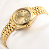 Rolex Lady DateJust 69178 Champagne Diamond Dial 18K Yellow Gold Second Hand Watch Collectors 3