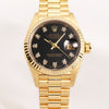Rolex Lady DateJust 69178 Diamond Black Dial 18K Yellow Gold Second Hand Watch Collectors (7)