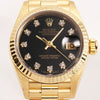 Rolex Lady DateJust 69178 Diamond Black Dial 18K Yellow Gold Second Hand Watch Collectors (8)