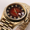 Rolex-Lady-DateJust-69178-Red-Degrading-Diamond-Dial-18K-Yellow-Second-Hand-Watch-Collectors-5