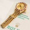 Rolex Lady DateJust 69198 18K Yellow Gold Diamond Ruby Second Hand Watch Collectors 10