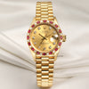 Rolex Lady DateJust 69198 18K Yellow Gold Diamond Ruby Second Hand Watch Collectors 1