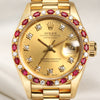 Rolex Lady DateJust 69198 18K Yellow Gold Diamond Ruby Second Hand Watch Collectors 2