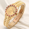 Rolex Lady DateJust 69198 18K Yellow Gold Diamond Ruby Second Hand Watch Collectors 3