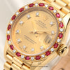 Rolex Lady DateJust 69198 18K Yellow Gold Diamond Ruby Second Hand Watch Collectors 4