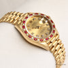 Rolex Lady DateJust 69198 18K Yellow Gold Diamond Ruby Second Hand Watch Collectors 5