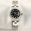 Rolex Lady DateJust 79174 Stainless Steel 18K White Gold Bezel Black Diamond Dial Second Hand Watch Collectors 1