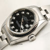 Rolex Lady DateJust 79174 Stainless Steel 18K White Gold Bezel Black Diamond Dial Second Hand Watch Collectors 4