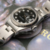 Rolex Lady DateJust 79174 Stainless Steel 18K White Gold Bezel Black Diamond Dial Second Hand Watch Collectors 6