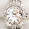 Rolex Lady DateJust 79174 Stainless Steel 18K White Gold Bezel Second Hand Watch Collectors 2
