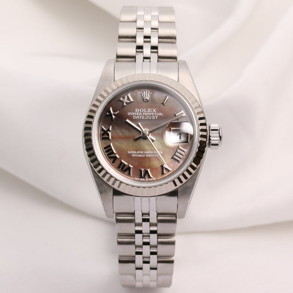 Rolex Lady DateJust 79174 Stainless Steel Black Mother of Pearl Second Hand Watch Collectors 1