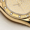 Rolex Lady DateJust Bark Diamond 18K Yellow Gold Second Hand Watch Collectors 6