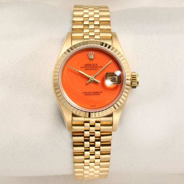 Rolex Lady DateJust Coral Dial Second Hand Watch Collectors 1