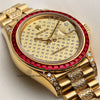 Rolex Lady DateJust Diamond Bracelet Ruby Bezel Second Hand Watch Collectors 5