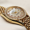 Rolex Lady DateJust Diamond & Ruby 18K Yellow Gold Second Hand Watch Collectors 5
