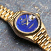 Rolex Lady DateJust Lapis Lazuli Dial 18K Yellow Gold Second Hand Watch Collectors 4