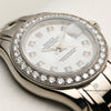 Rolex Lady DateJust Pearlmaster 18K White Gold Diamond Bezel Second Hand Watch Collectors 5