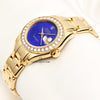 Rolex Lady DateJust Pearlmaster 18K Yellow Gold Lapis Lazuli Diamond Bezel Second Hand Watch Collectors 3