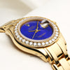 Rolex Lady DateJust Pearlmaster 18K Yellow Gold Lapis Lazuli Diamond Bezel Second Hand Watch Collectors 4