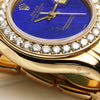 Rolex Lady DateJust Pearlmaster 18K Yellow Gold Lapis Lazuli Diamond Bezel Second Hand Watch Collectors 5