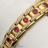 Rolex Lady DateJust Pearlmaster 18K Yellow Gold Rubellite Diamond Dial and Bezel, Ruby & Diamond Bracelet Second Hand Watch Collectors 9