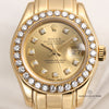 Rolex Lady DateJust Pearlmaster 69298 18K Yellow Gold Diamond Bezel Champagne Dial Second Hand Watch Collectors 2