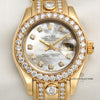 Rolex Lady DateJust Pearlmaster 69298 18K Yellow Gold MOP Diamond Dial Bezel Bracelet Second Hand Watch Collectors 2