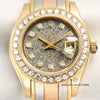 Rolex Lady DateJust Pearlmaster 69298 Fossil Dinosaur Egg Diamond Dial 18K Tridor Second Hand Watch Collectors 2