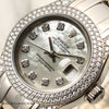 Rolex Lady DateJust Pearlmaster 69359 MOP Diamond 18K White Gold Second Hand Watch Collectors 4