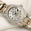 Rolex Lady DateJust Pearlmaster 69359 MOP Diamond 18K White Gold Second Hand Watch Collectors 5