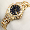 Rolex Lady DateJust Pearlmaster 80298 Diamond Aventurine 18K Yellow Gold Second Hand Watch Collectors 3