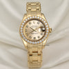 Rolex Lady DateJust Pearlmaster 80298 Diamond Bezel 18K Yellow Gold Second Hand Watch Collectors 1