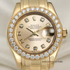 Rolex Lady DateJust Pearlmaster 80298 Diamond Bezel 18K Yellow Gold Second Hand Watch Collectors 2