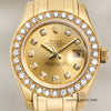 Rolex Lady DateJust Pearlmaster 80298 Diamond Bezel 18K Yellow Gold Second Hand Watch Collectors 2