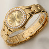 Rolex Lady DateJust Pearlmaster 80298 Diamond Bezel 18K Yellow Gold Second Hand Watch Collectors 3