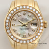 Rolex Lady DateJust Pearlmaster 80298 MOP Diamond Dial 18K Yellow Gold Second Hand Watch Collectors 2