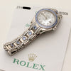 Rolex Lady DateJust Pearlmaster 80309 18K White Gold MOP Diamond Dial Sapphire Bezel & Diamond Bracelet Second Hand Watch Collectors 12