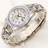 Rolex Lady DateJust Pearlmaster 80309 18K White Gold MOP Diamond Dial Sapphire Bezel & Diamond Bracelet Second Hand Watch Collectors 3