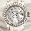 Rolex Lady DateJust Pearlmaster 80319 18K White Gold Diamond Bezel MOP Dial Second Hand Watch Collectors 2