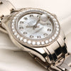 Rolex Lady DateJust Pearlmaster 80319 18K White Gold Diamond Bezel MOP Dial Second Hand Watch Collectors 5