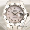 Rolex Lady DateJust Pearlmaster 80319 18K White Gold MOP Diamond Bezel Second Hand Watch Collectors 2